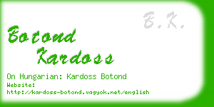 botond kardoss business card